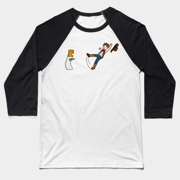 Cigarette butt killer cartoon Baseball T-Shirt by ballooonfish